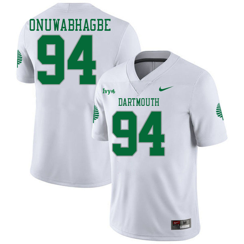 Dartmouth Big Green #94 Joe Onuwabhagbe College Football Jerseys,Uniforms Stitched-White